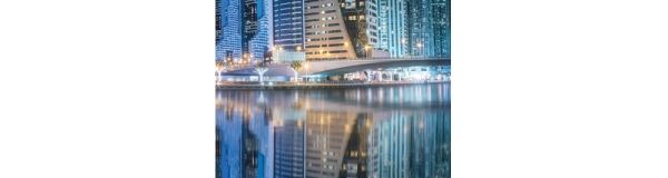 Vinyl vízálló falipanel Dubai Marina by Night